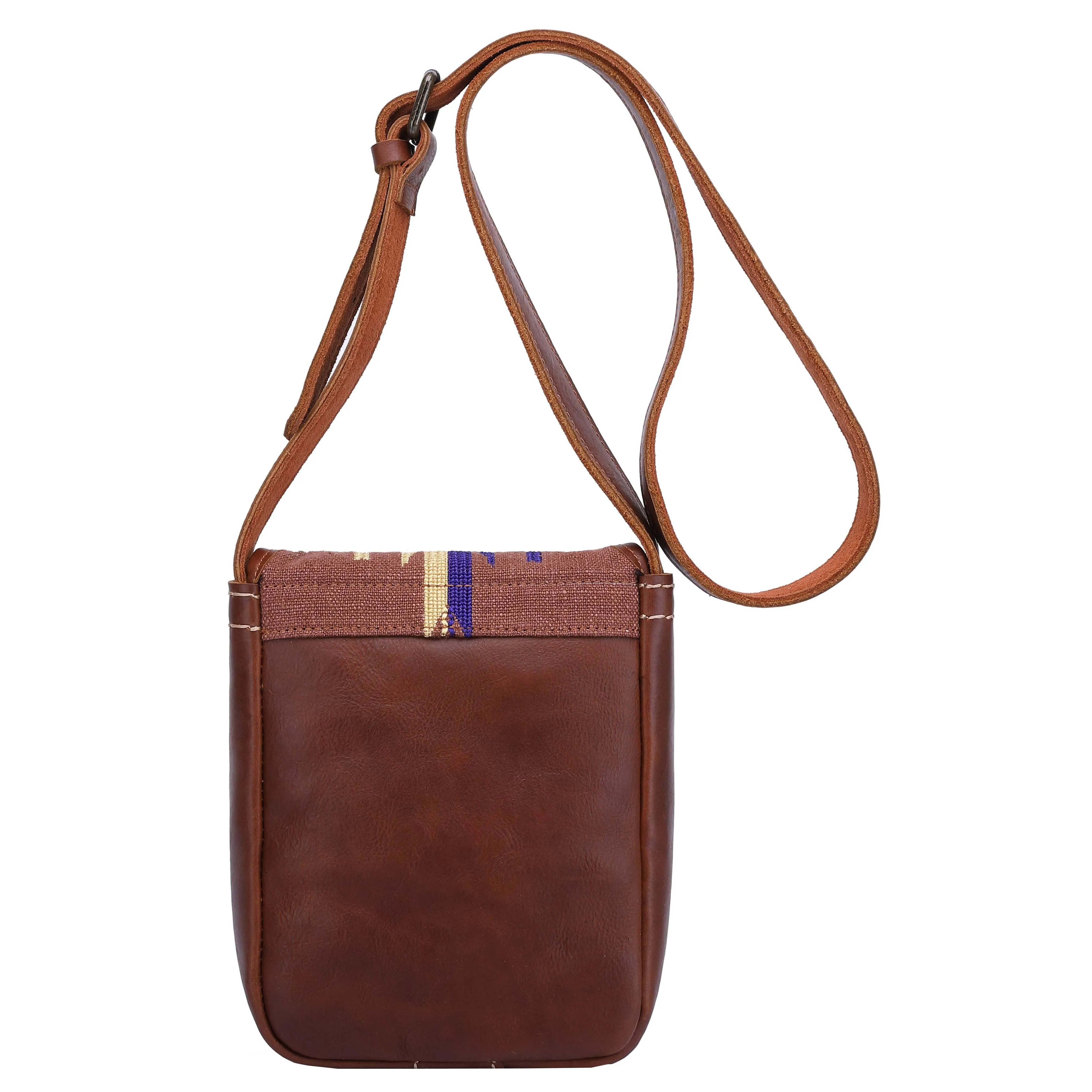 DR669 Women's Small Travel Pouch Genuine Leather Sling Bag Tan
