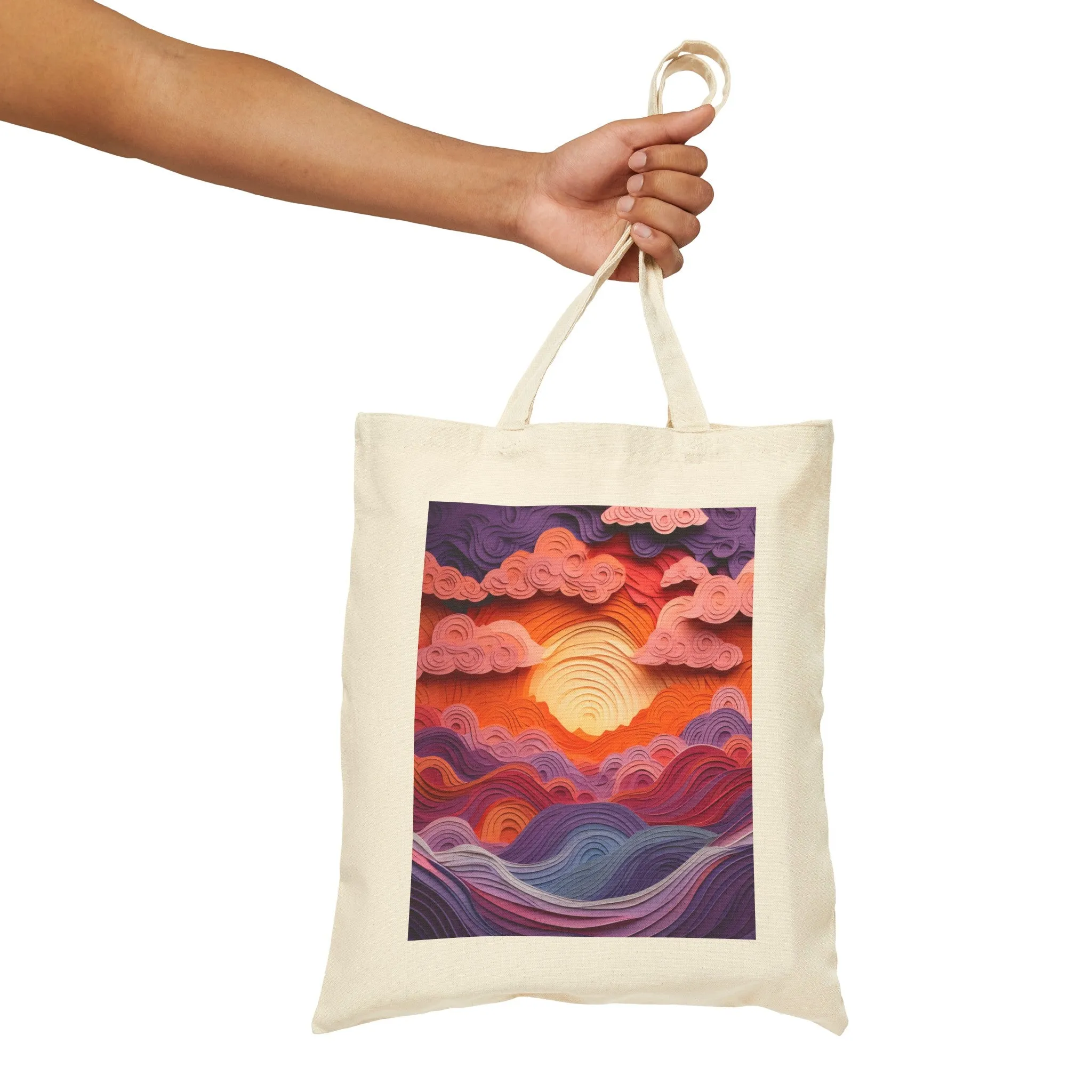 Dramatic Sunset Sky Cotton Canvas Tote Bag