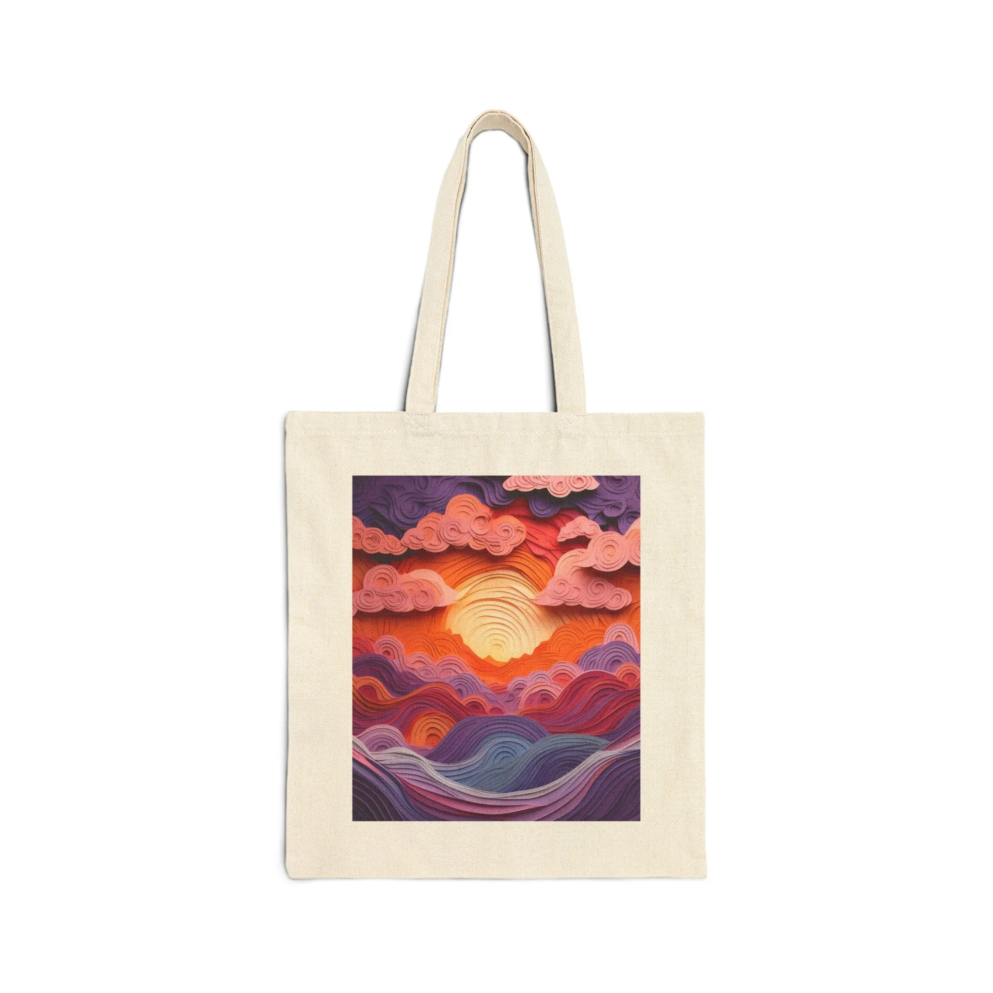 Dramatic Sunset Sky Cotton Canvas Tote Bag