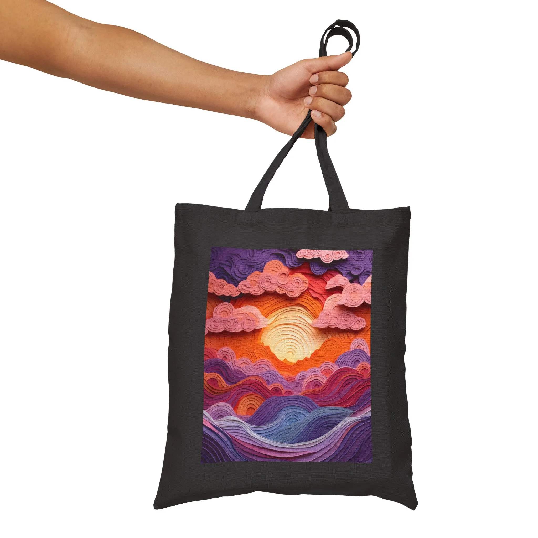 Dramatic Sunset Sky Cotton Canvas Tote Bag