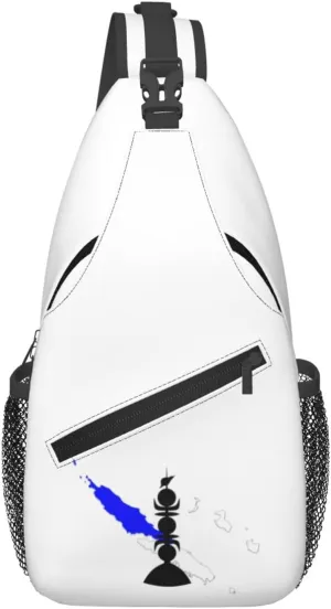 Drapeau Province Nord Nouvelle Calédonie Crossbody Bags For Women Men Chest Backpack Gym Shoulder Bag Travel Outdoor Sports Casual Crossbody Bags