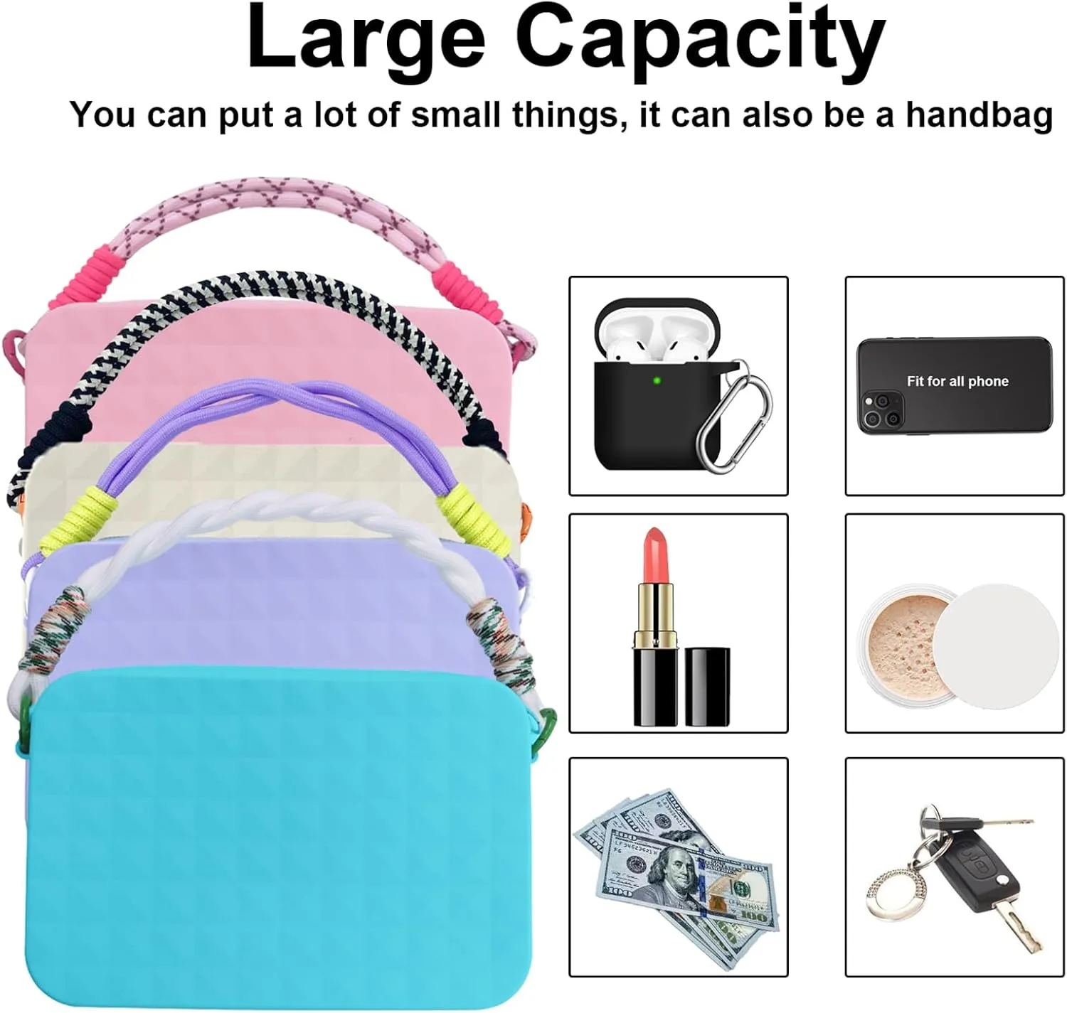 DreamCatching Bogg Bag Accessories Set - Phone Holder, Compatible Sizes, Charms