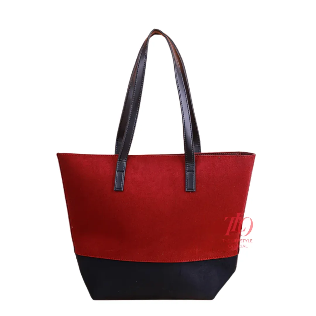 Dreamy Maroon and Black Tote Bag