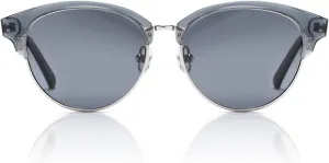 DUCO Retro Polarized Sunglasses for Women Semi Rimless Sun Glasses for Small Face Vintage Half Frame Shades 1221