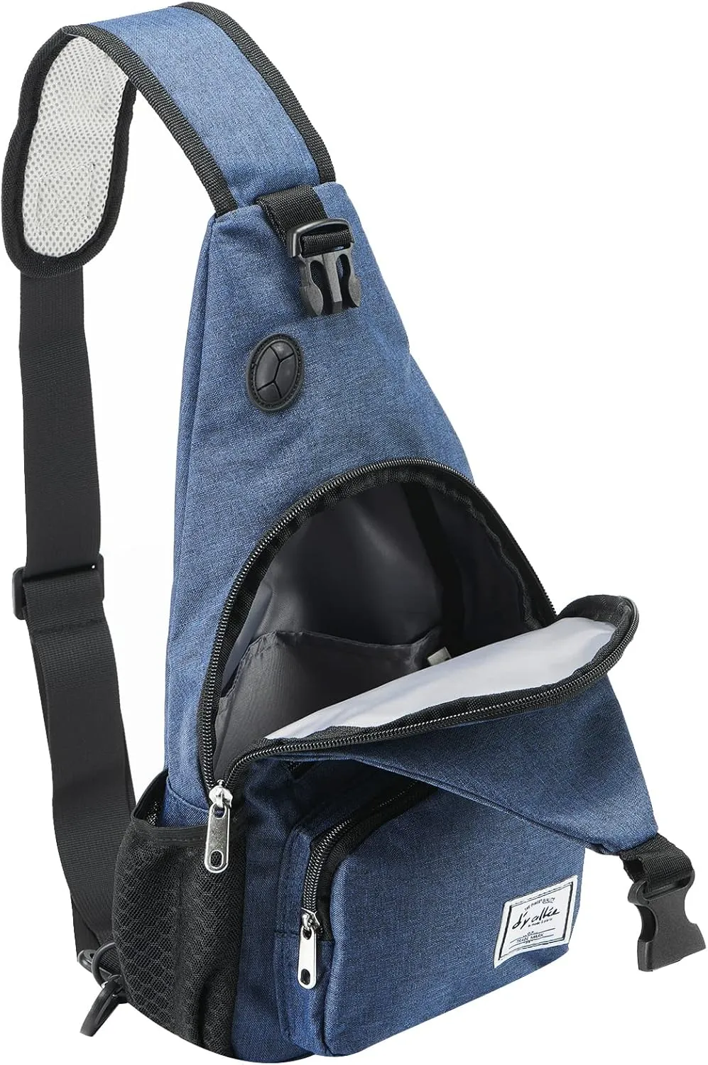 d'yallee 15.4" Sling Bag for Men Crossbody Shoulder Chest Bags Nylon for Travel Gym Sport Hiking with USB Charger Port …