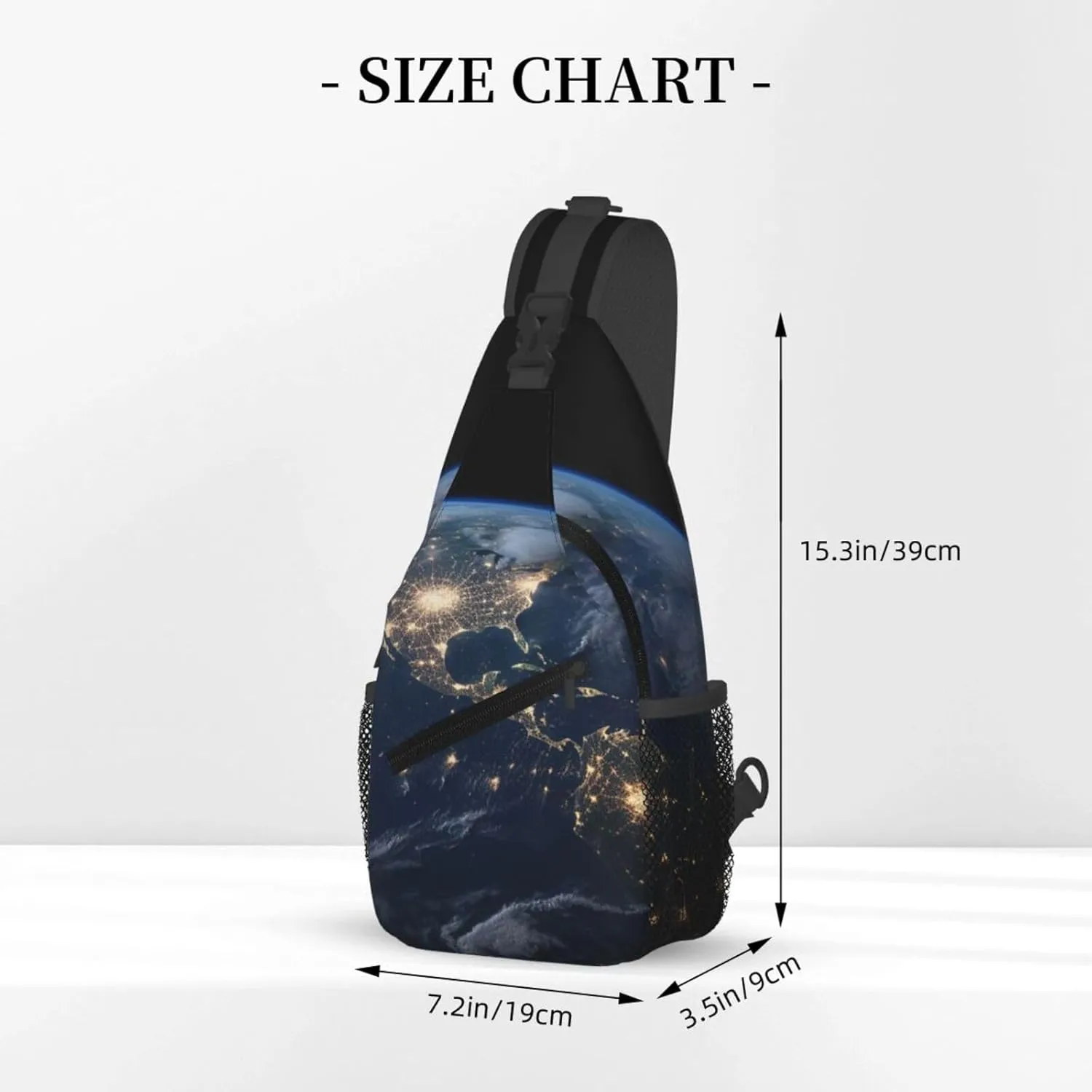 Earth From The Outer Space Sling Bag Backpack For Men Cross Chest Bag Crossbody Shoulder Bag Travel Hiking Daypack