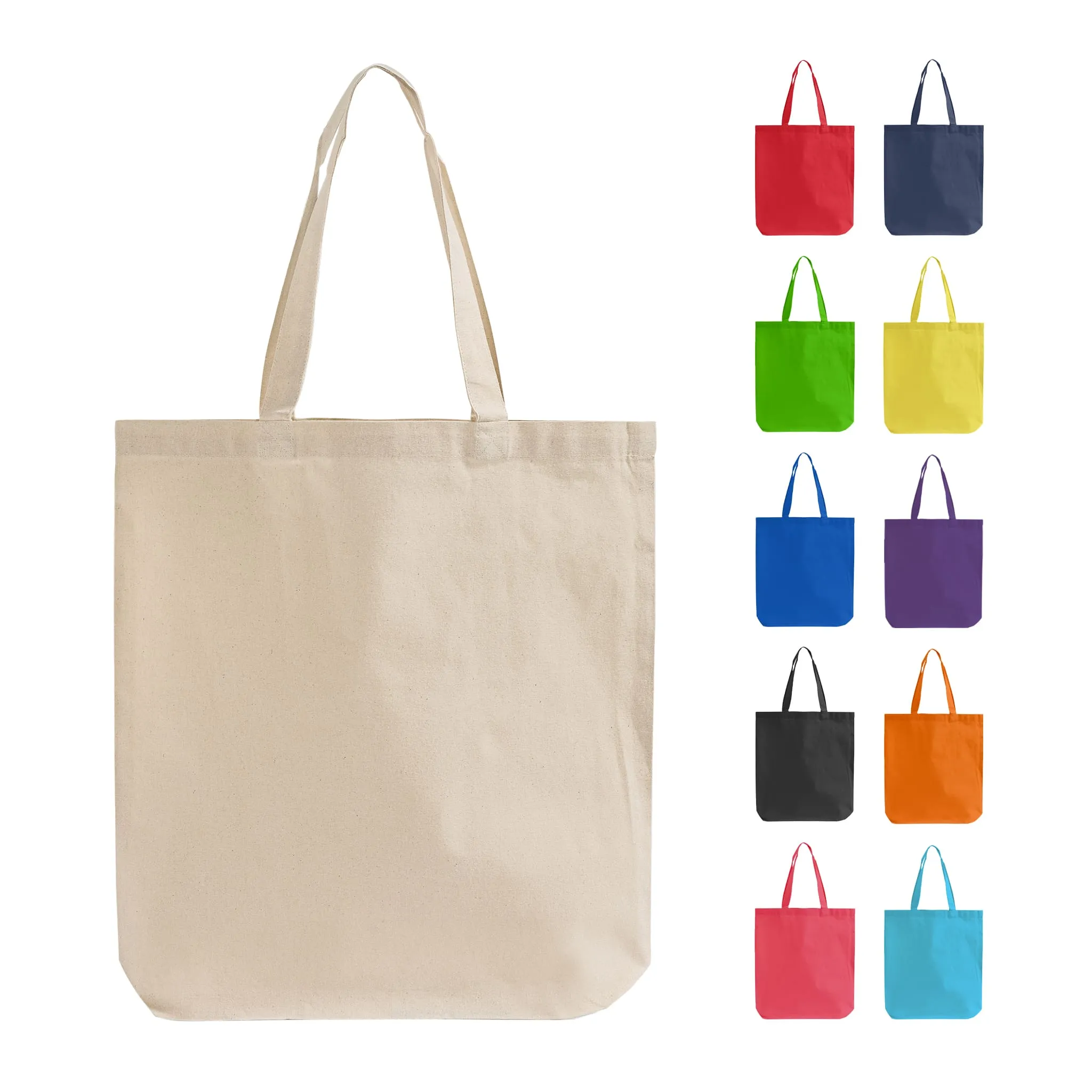 Economical 100% Cotton Tote Bags with Bottom Gusset - TG110