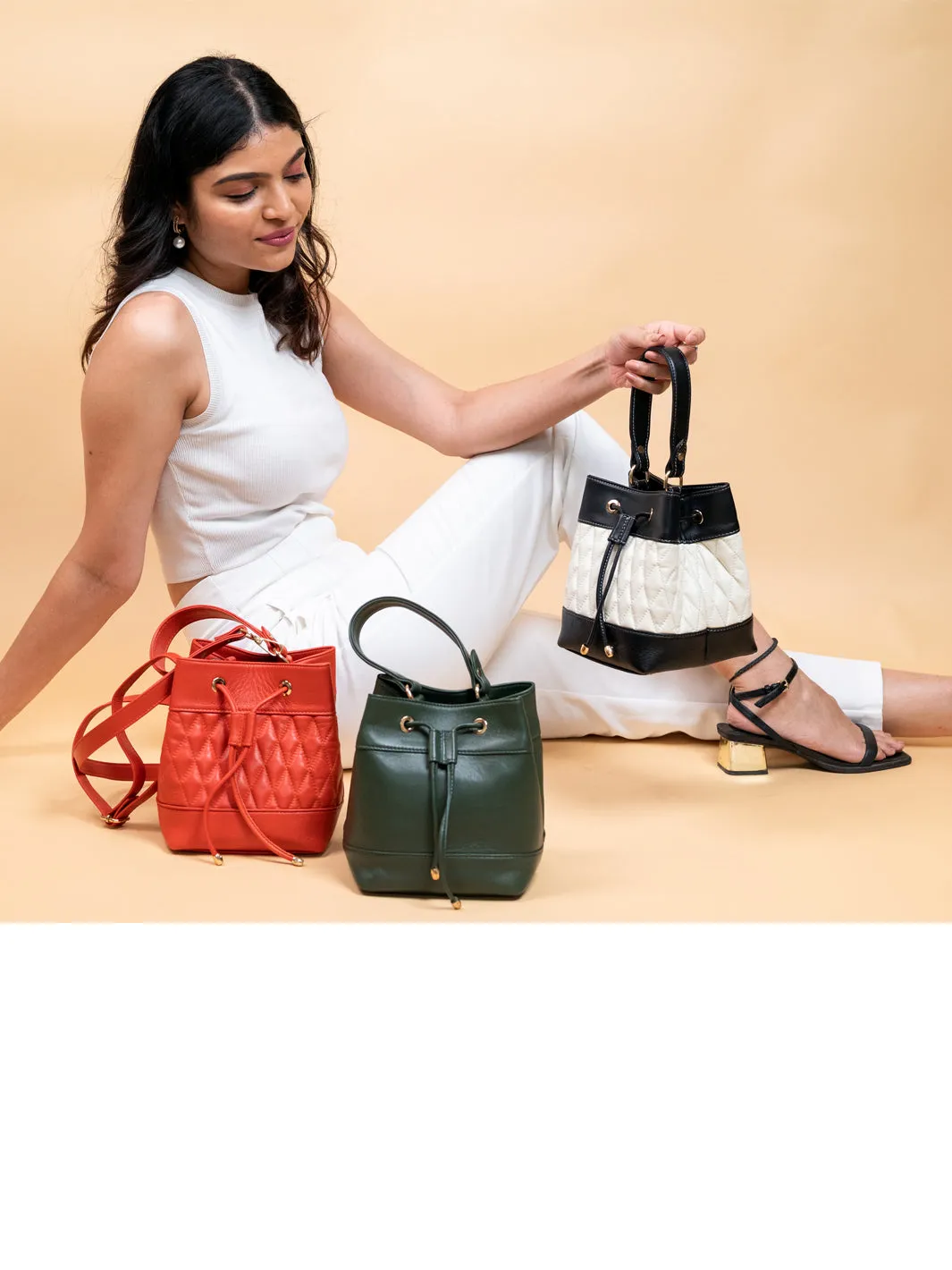 Editors Pick Orange Bucket Bag