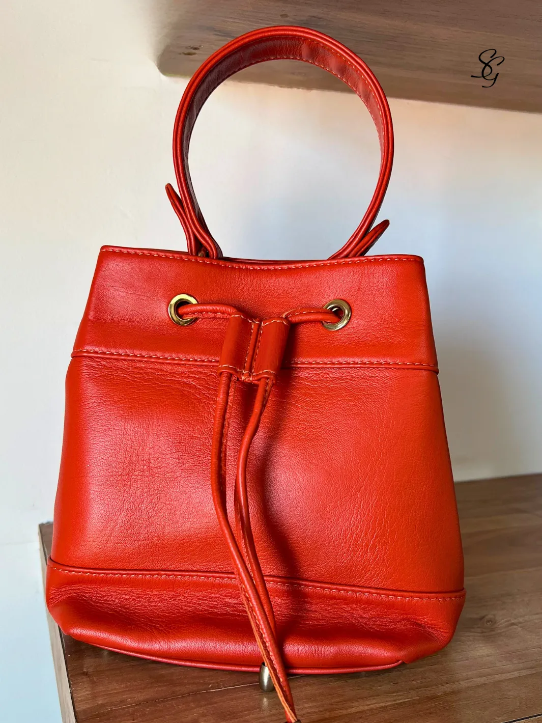 Editors Pick Orange Bucket Bag