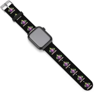Eggplant Adjustable Silicone Watchband Compatible with IWatch Classic Soft Sports Watch Strap for Men Women