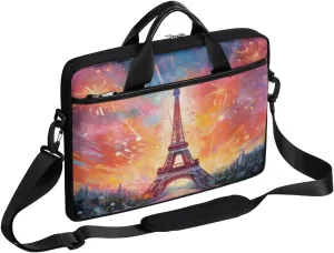 Eiffel Tower Spring Flowers 15 Inch Laptop Bag Laptop Shoulder Bag Computer Cases for Laptops or Tablets