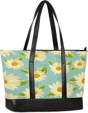 Elegant Chrysanthemum Laptop Tote Bag for Women Lightweight Work Purse with Multiple Compartments Fits 13-15.6 Inch Laptop Tablet Shoulder Bag for Office Travel Daily Use