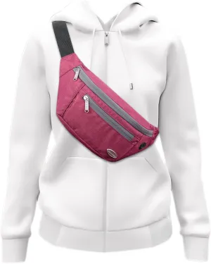 Entchin Fanny Pack for Women Men,Crossbody Belt Bag with 4-Zipper Pockets,Adjustable Waist Bag Pack,One of the Most Popular Travel Essential Gifts for Walking,Traveling,Cycling and Shopping