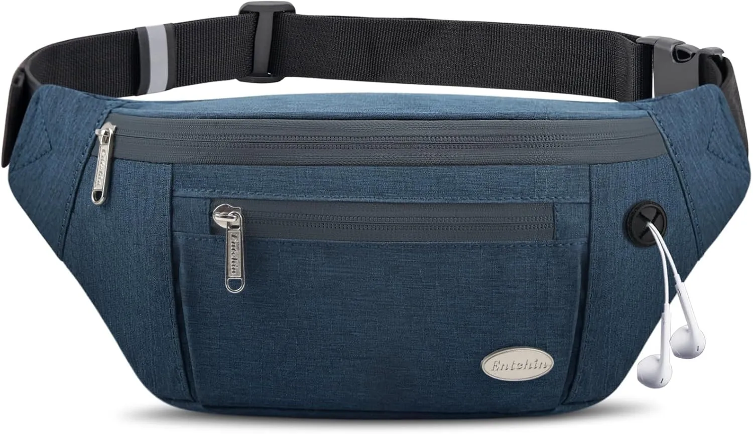 Entchin Fanny Pack for Women Men,Crossbody Belt Bag with 4-Zipper Pockets,Adjustable Waist Bag Pack,One of the Most Popular Travel Essential Gifts for Walking,Traveling,Cycling and Shopping