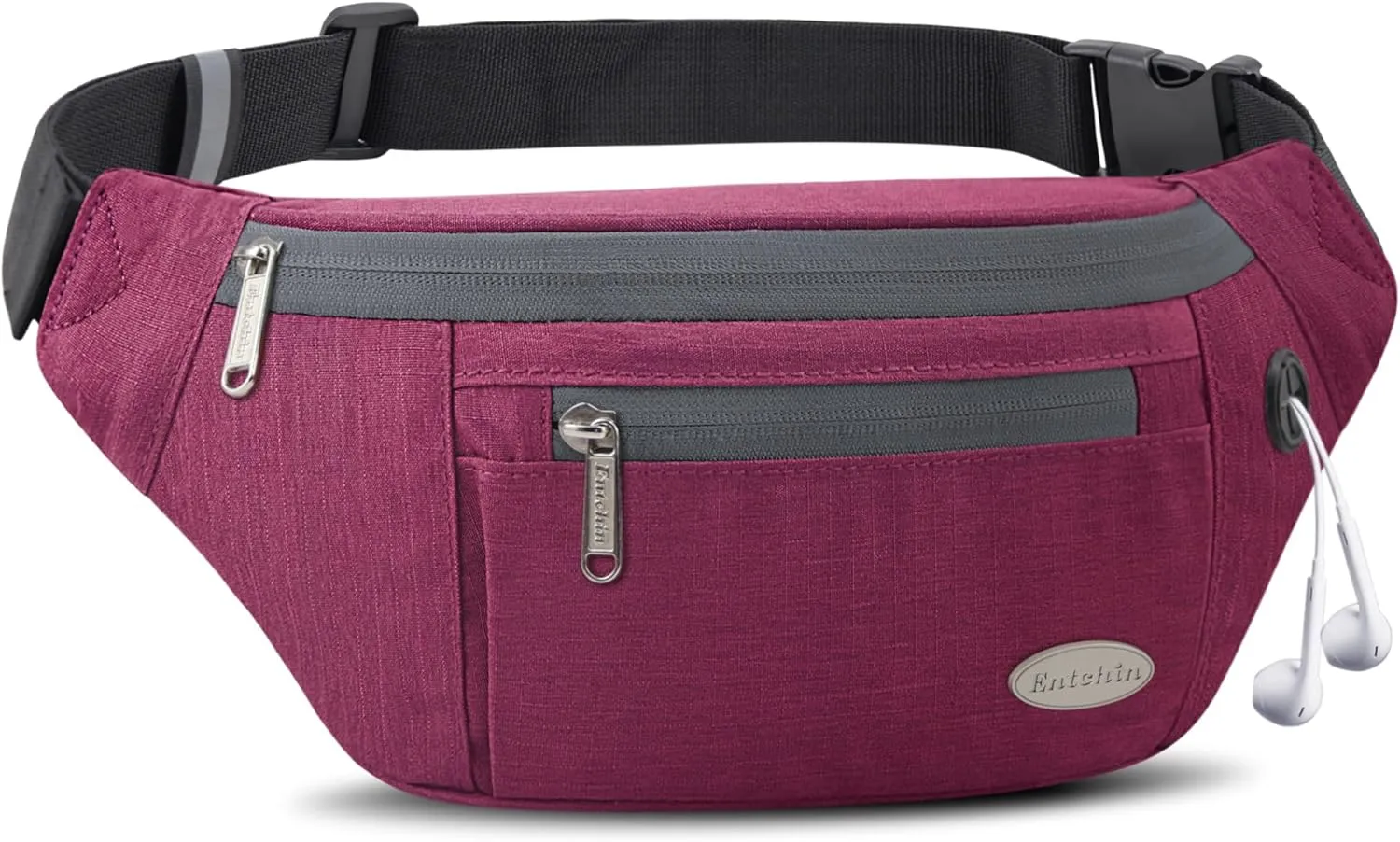Entchin Fanny Pack for Women Men,Crossbody Belt Bag with 4-Zipper Pockets,Adjustable Waist Bag Pack,One of the Most Popular Travel Essential Gifts for Walking,Traveling,Cycling and Shopping