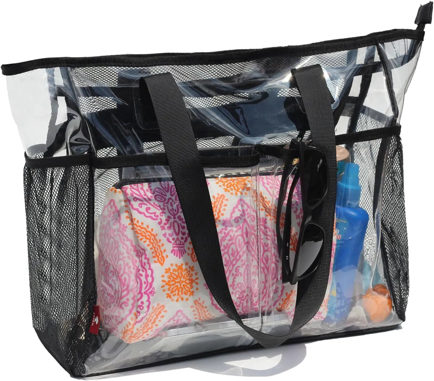 ESVAN Clear Tote bags Stadium Approved Security Travel Gym See Through Bags for Work Sports Concerts Travel Beach