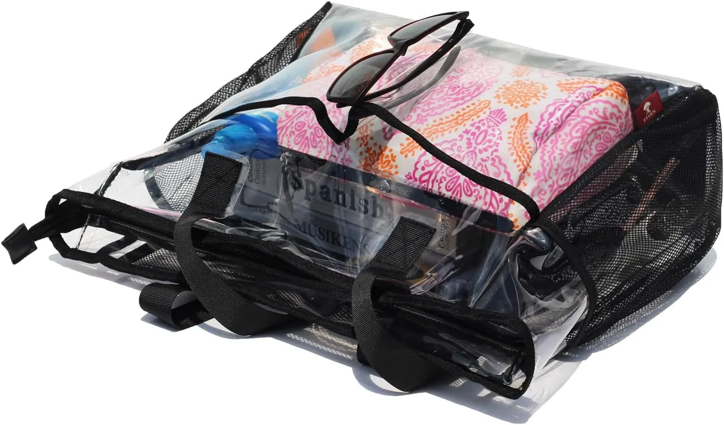 ESVAN Clear Tote bags Stadium Approved Security Travel Gym See Through Bags for Work Sports Concerts Travel Beach