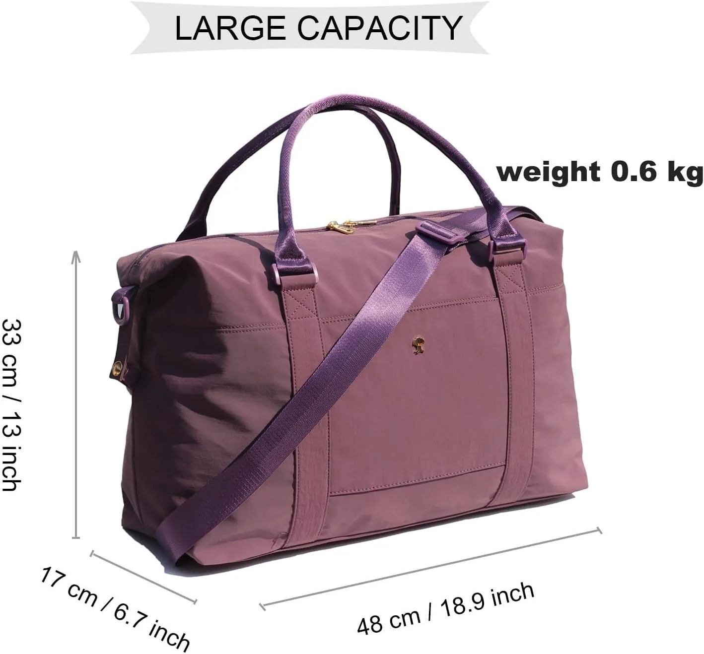 ESVAN Travel Tote Duffel Gym Bag,Weekender Overnight Carry-on Tote Crossbody Bag with Wet Pocket and Trolley Sleeve Upgraded