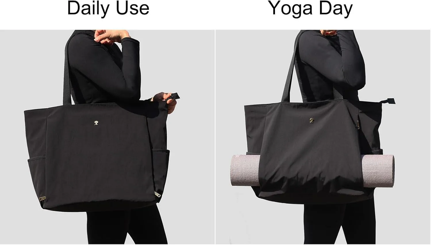 ESVAN Yoga Mat Bag Yoga Tote Carrier Shoulder Bag Carryall Tote for Office,Yoga,Pilates,Travel,Beach and Gym