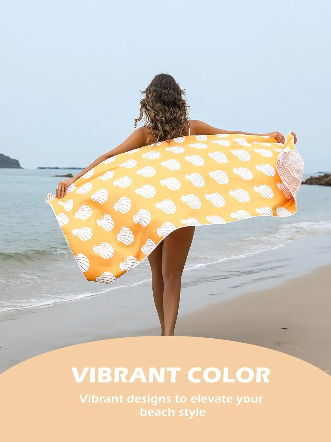 Eunzel 2 Pack Microfiber Beach Towel, Quick Dry Travel Towel Large Sand Free Towel for Beach, Camping, Swim Pool, Gym, Sports& Yoga 71"x32", Sea Shell