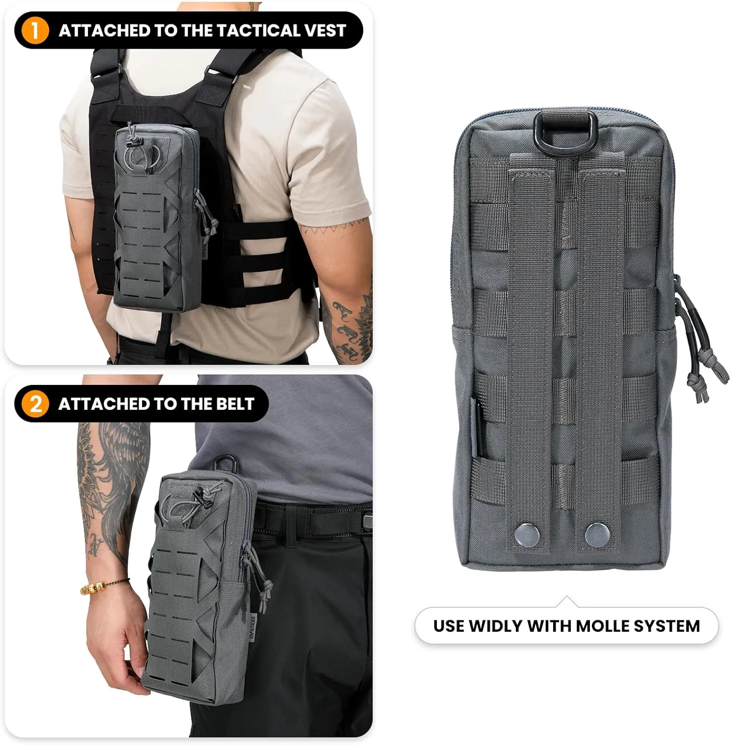 EXCELLENT ELITE SPANKER Tactical EDC Pouch Molle Utility Tool Pouches Gadget Organizer Pocket Waist Belt Bag