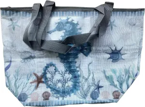 Extra Large Beach Themed Patterned 7 Pocket Mesh Sandproof Water Resistant Beach Bag