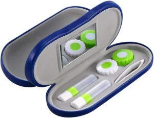 Eye Glasses Case and Contact Lens Case 2 in 1 Double Sided with Mirror Portable for Home Travel Kit