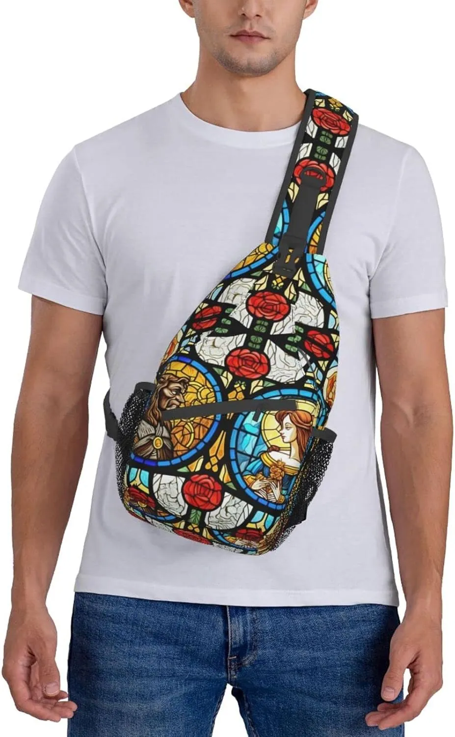 Fairytale Glass Outdoor Cross-body Shoulder Bag, Unisex Backpack For Women Men Young Hiking Travel