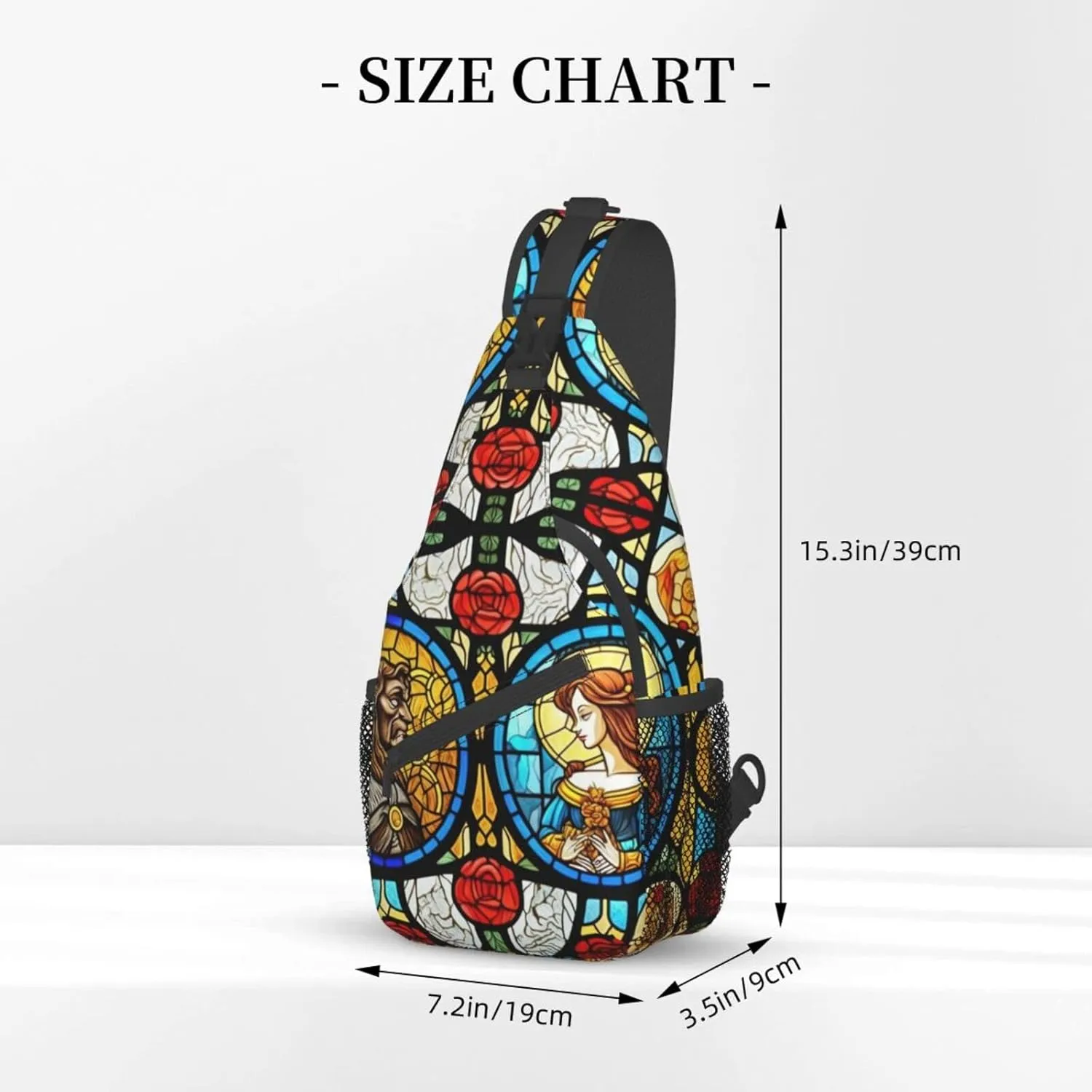 Fairytale Glass Outdoor Cross-body Shoulder Bag, Unisex Backpack For Women Men Young Hiking Travel