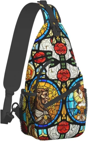 Fairytale Glass Outdoor Cross-body Shoulder Bag, Unisex Backpack For Women Men Young Hiking Travel
