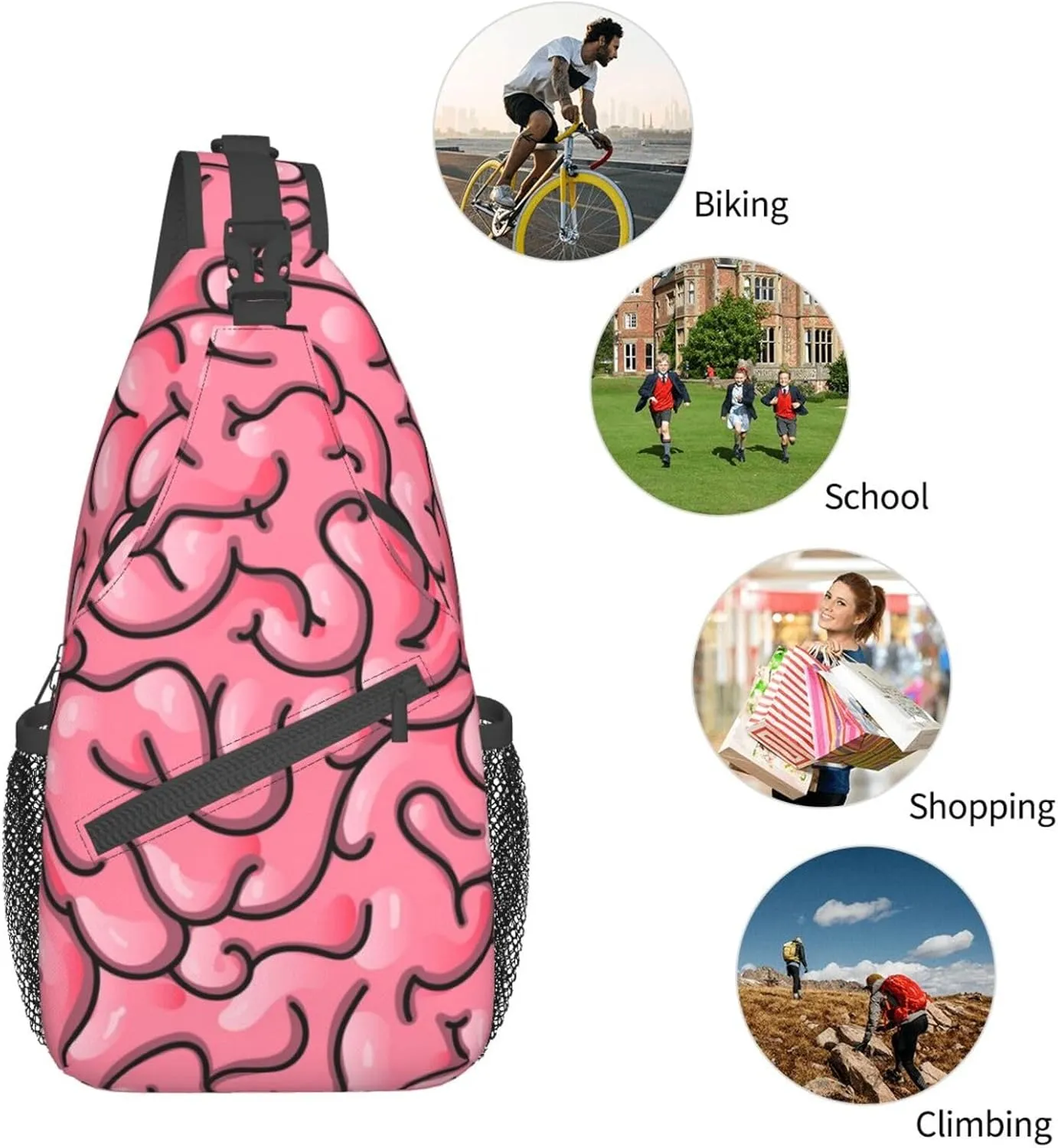 Fashion Chest Sling Bag For Women Men Adjustable Strap Crossbody Shoulder Backpack Hiking Travel Casual Unisex Daypack