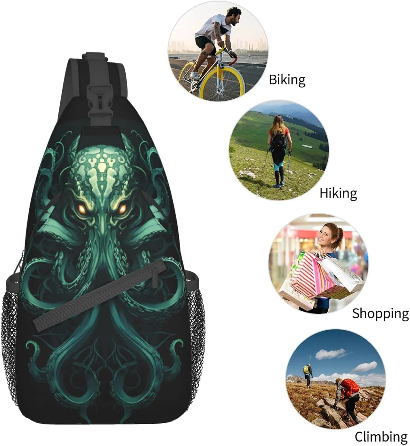 Fashion Chest Sling Bag For Women Men Adjustable Strap Crossbody Shoulder Backpack Hiking Travel Fashion Unisex Daypack