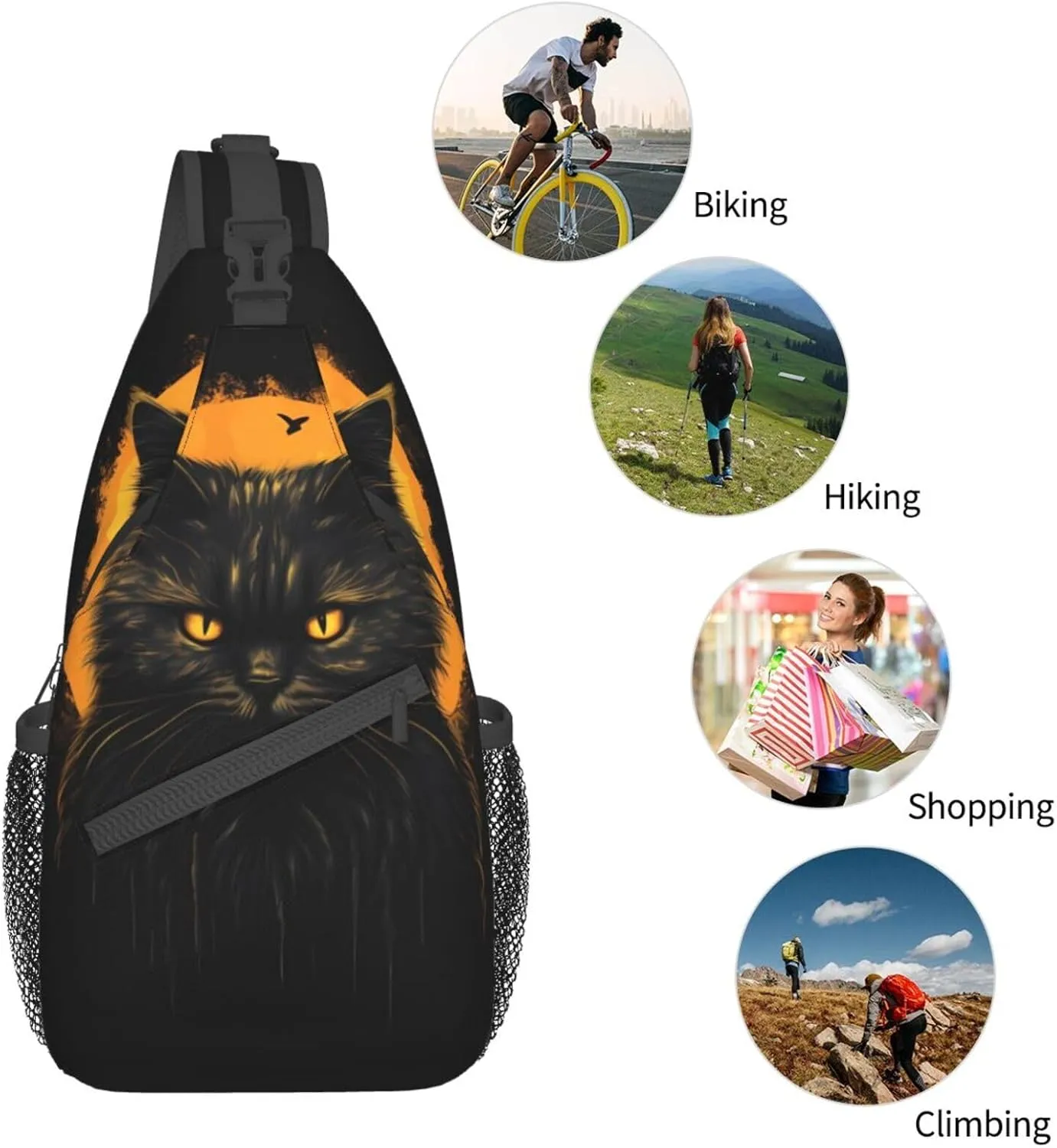 Fashion Chest Sling Bag For Women Men Adjustable Strap Crossbody Shoulder Backpack Hiking Travel Fashion Unisex Daypack