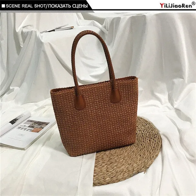 Fashion Rattan Woven Women Handbag