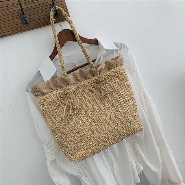 Fashion Rattan Woven Women Handbag