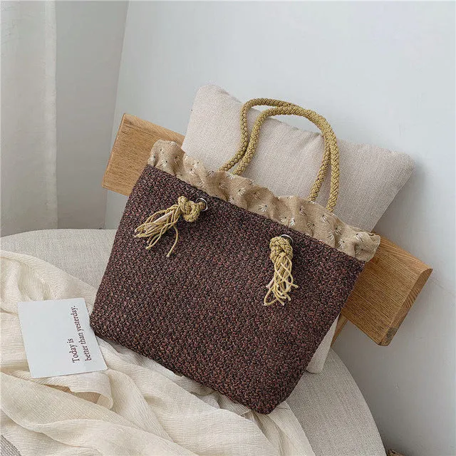 Fashion Rattan Woven Women Handbag