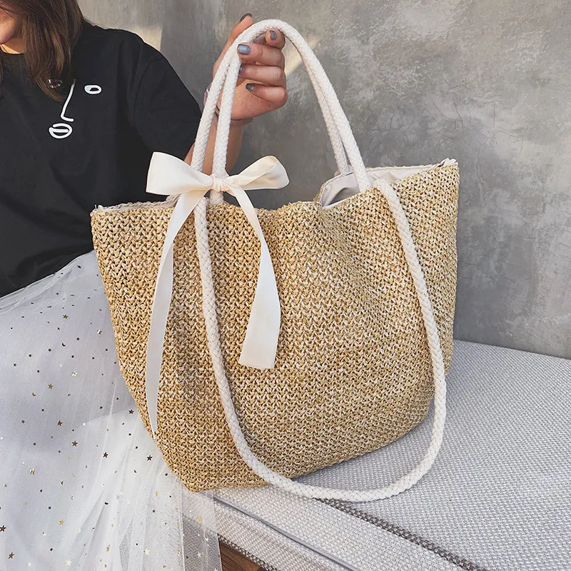 Fashion Rattan Woven Women Handbag
