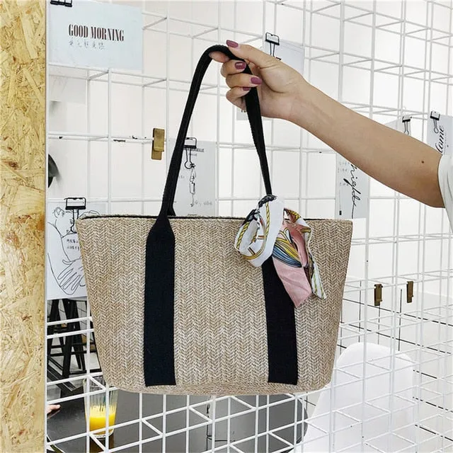 Fashion Rattan Woven Women Handbag