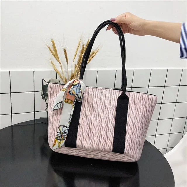 Fashion Rattan Woven Women Handbag