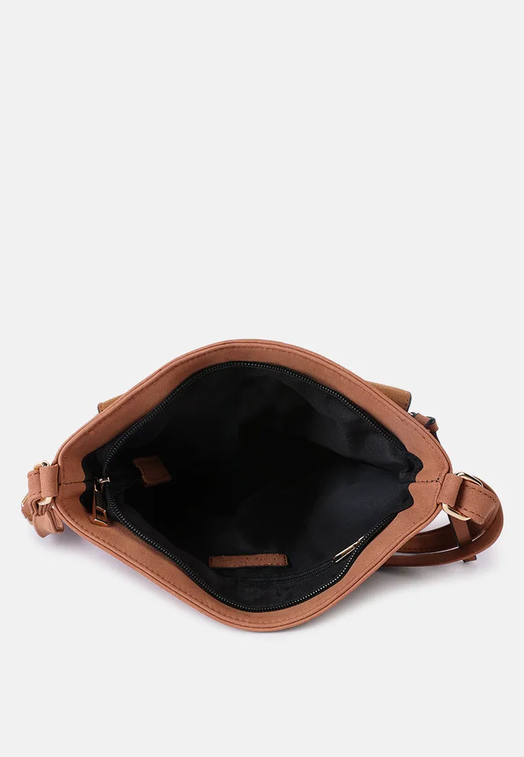 Faux Leather Sling Bag