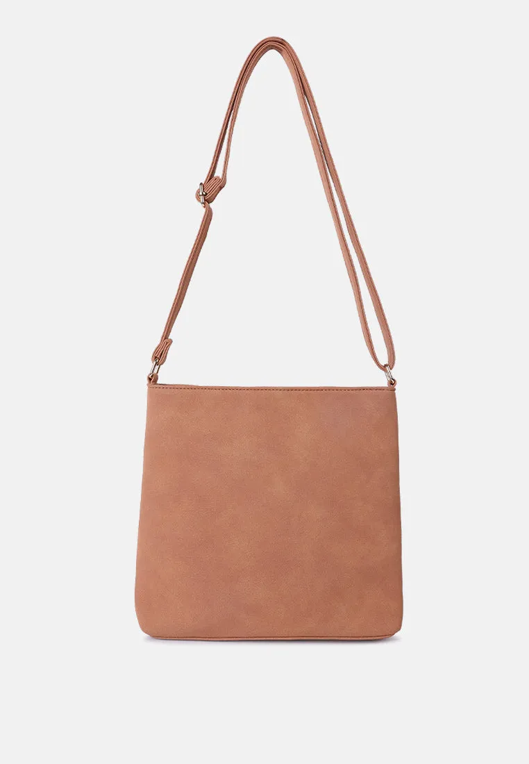 Faux Leather Sling Bag