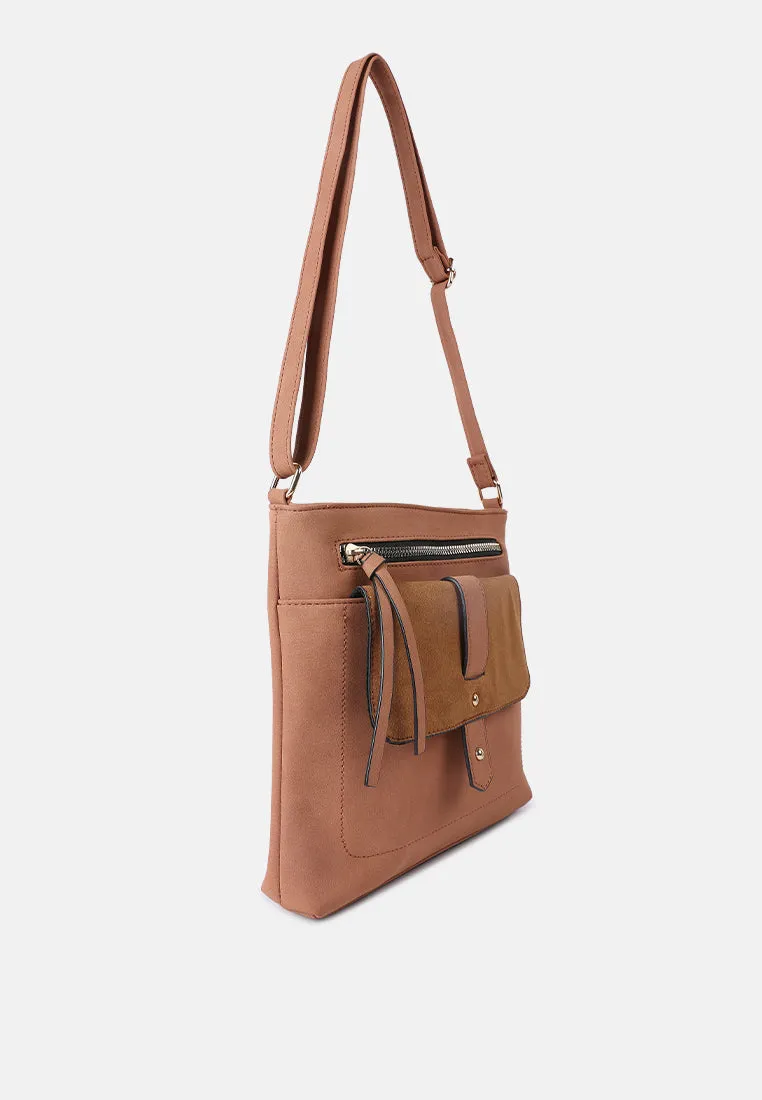 Faux Leather Sling Bag