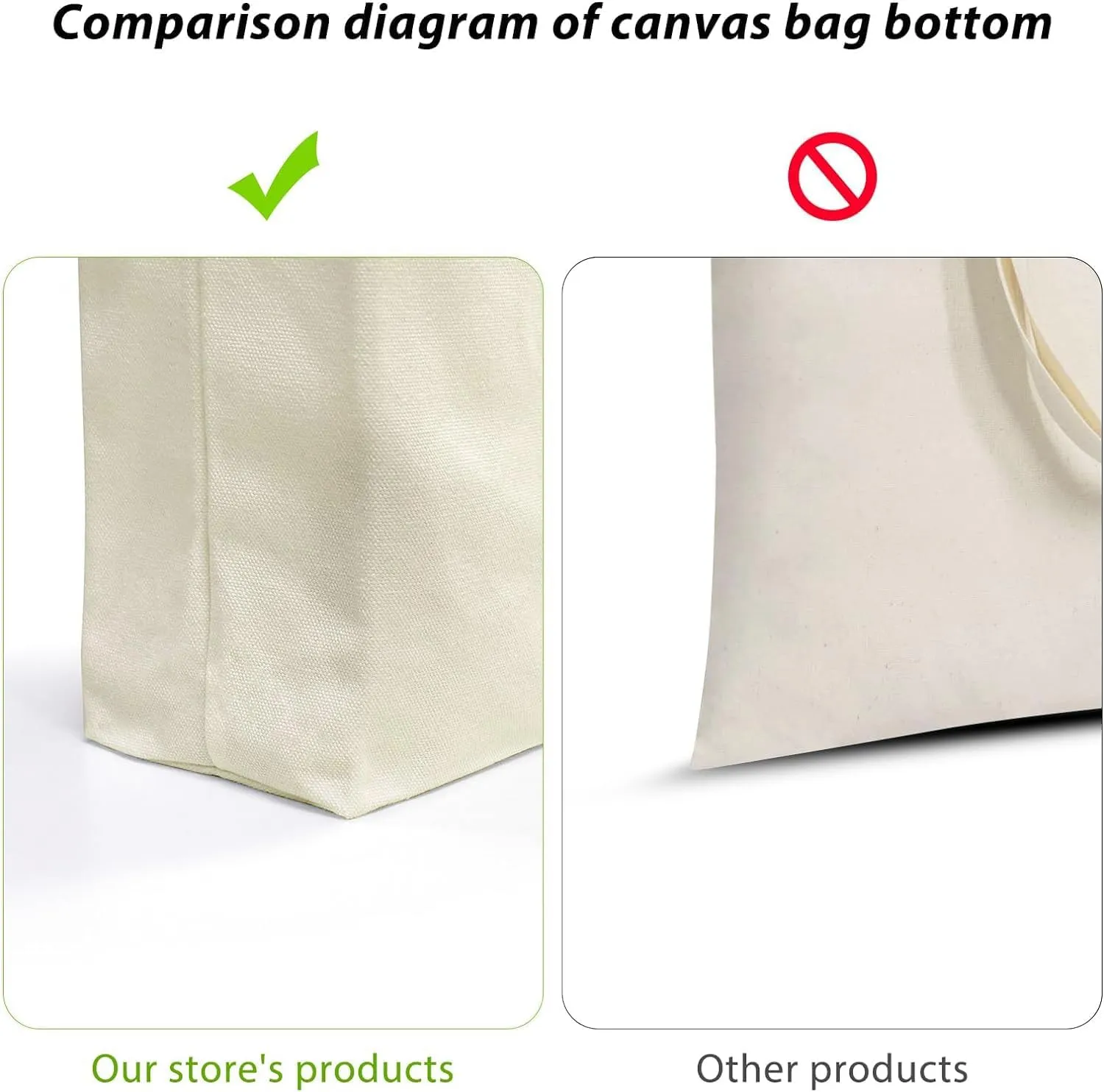 Faylapa 6 Pcs Canvas Tote Bags,Heavy Duty and Strong Easter Hunter Bag Shopping Grocery Bag Blank Cotton Bags for Decorating Crafts DIY,Painting (Beige, 13.6"x 15.3")