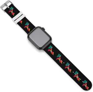 Flag Map of Mozambique Adjustable Silicone Watchband Compatible with IWatch Classic Soft Sports Watch Strap for Men Women
