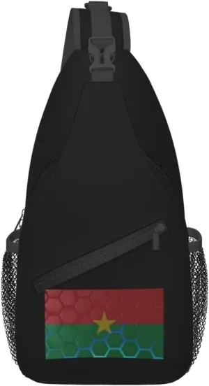 Flag Of Burkina Faso Crossbody Bags For Women Men Chest Backpack Gym Shoulder Bag Travel Outdoor Sports Casual Crossbody Bags