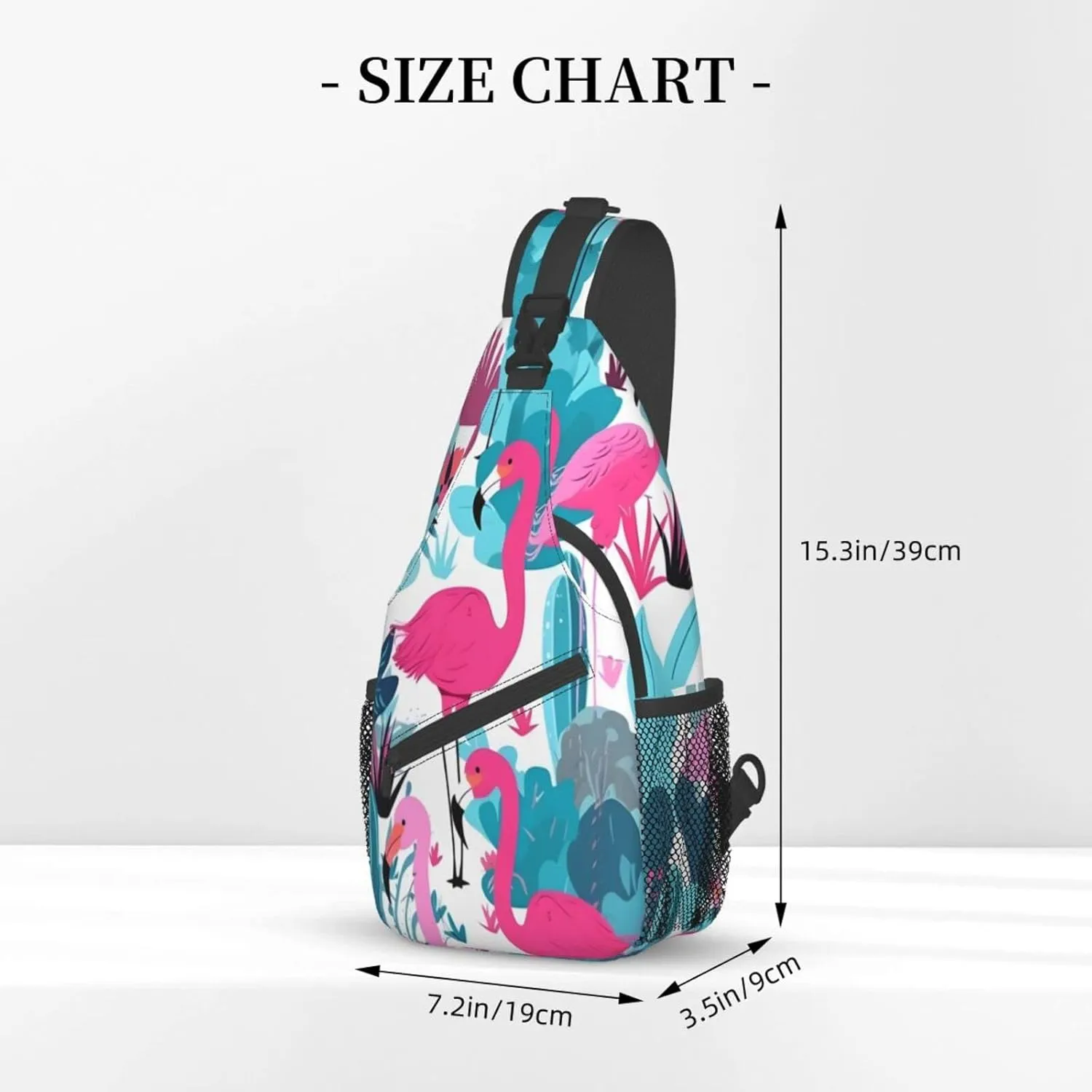 Flamingo Outdoor Cross-body Shoulder Bag, Unisex Backpack For Women Men Young Hiking Travel