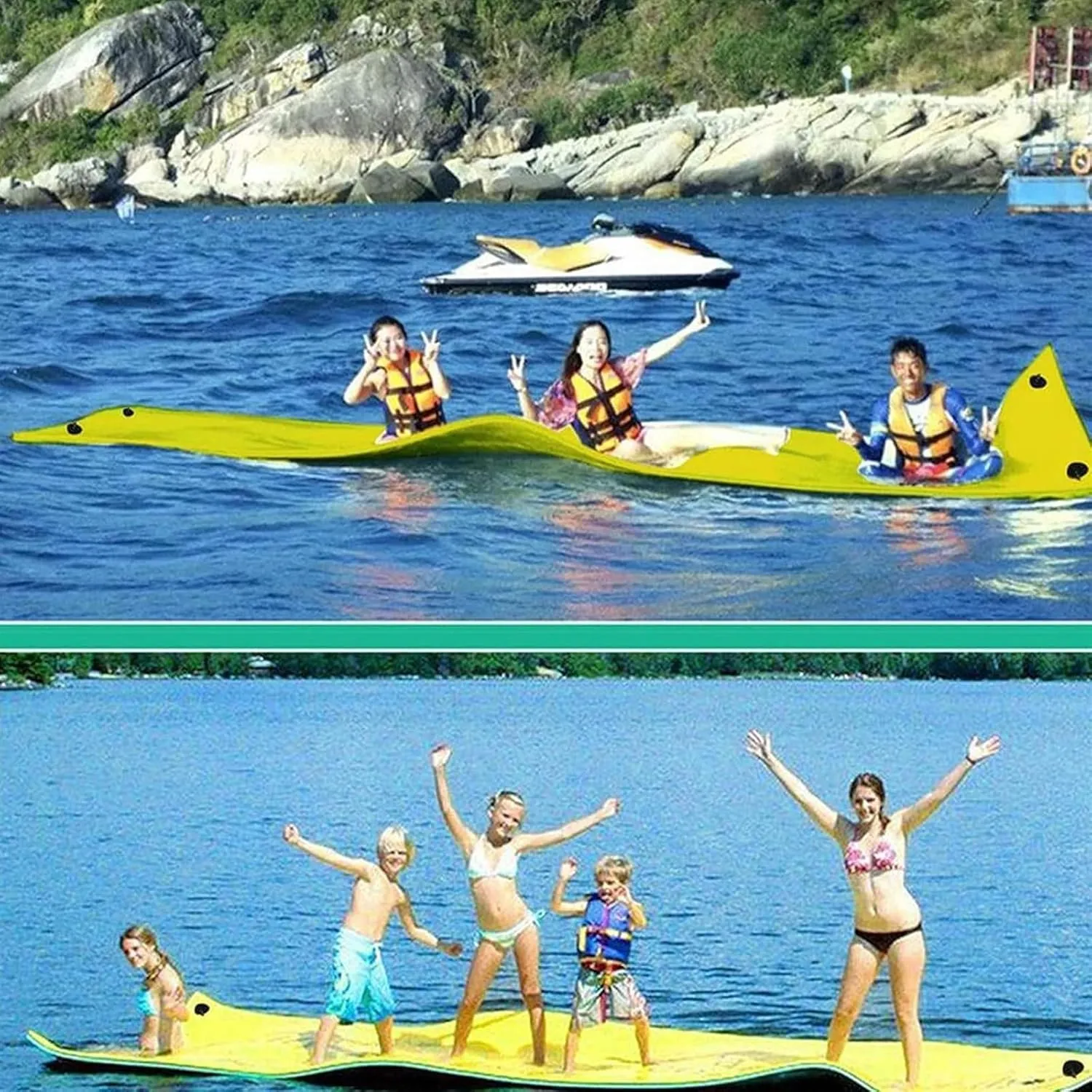 Floating Mat, Floating Water Mat, Water Mat Tear Resistant Floating Water Pad for Boat Lake Swimming Pool Beach Ocean Water Relaxing
