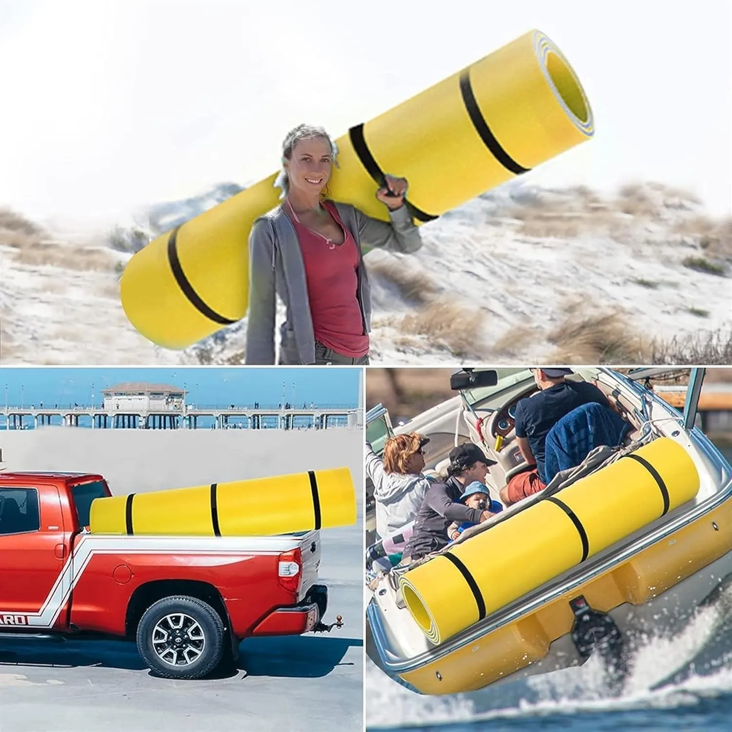 Floating Mat, Floating Water Mat, Water Mat Tear Resistant Floating Water Pad for Boat Lake Swimming Pool Beach Ocean Water Relaxing