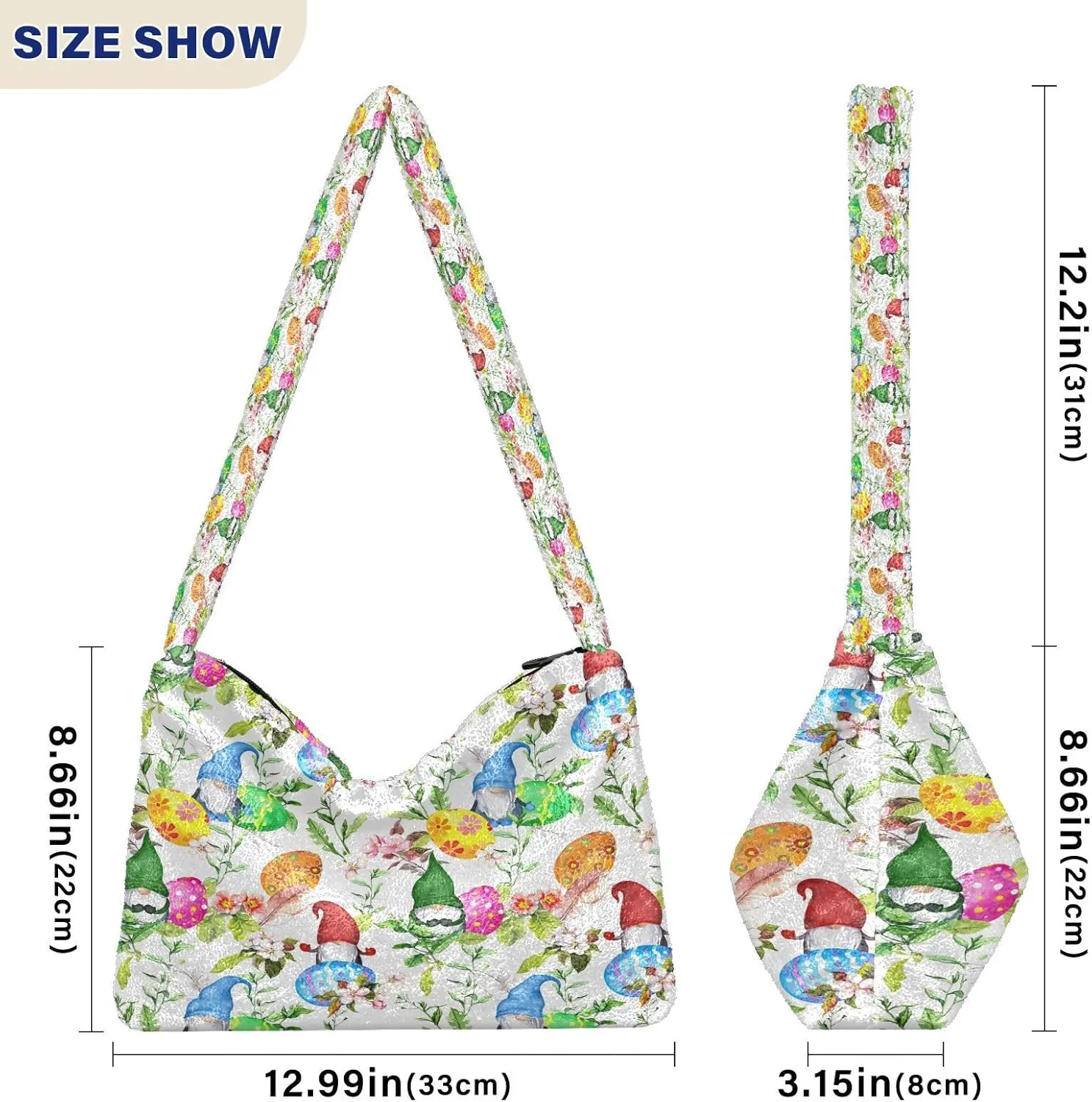 Fluffy Crossbody Bag for Women,Polyester Crossbody Bag Fluffy Tote Bag Lady Shoulder Bag