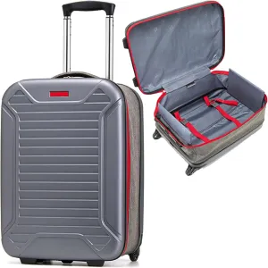 Foldable Luggage, Lightweight Storage Box, Hard Shell Trolley Case, Resistant To Drop And Pressure, Not Easy To Deform (Color : Red, Size : 24inch)